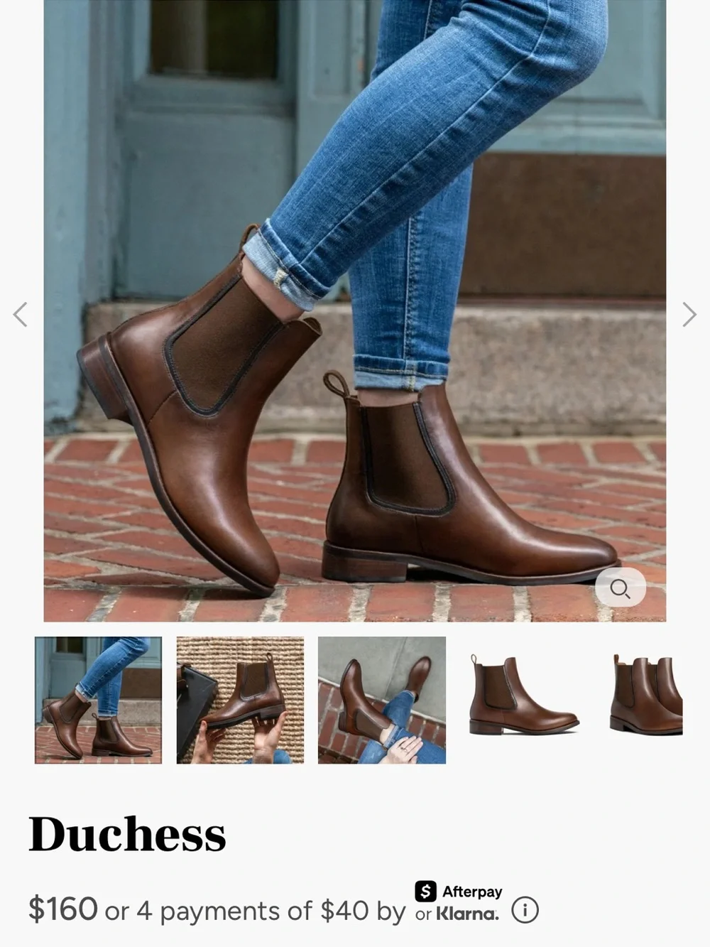 GORGEOUS Womens Chelsea Thursday Boot in Walnut